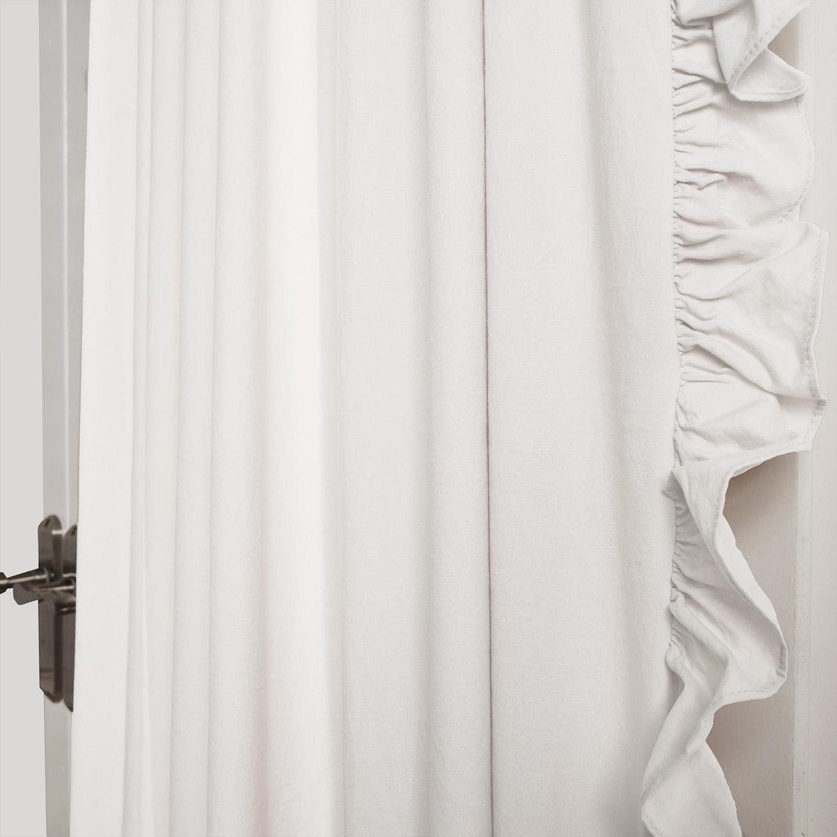 Frill Voile Net Curtains 2 Window Panels Sheer Rod Slot Top Textured Pair Set