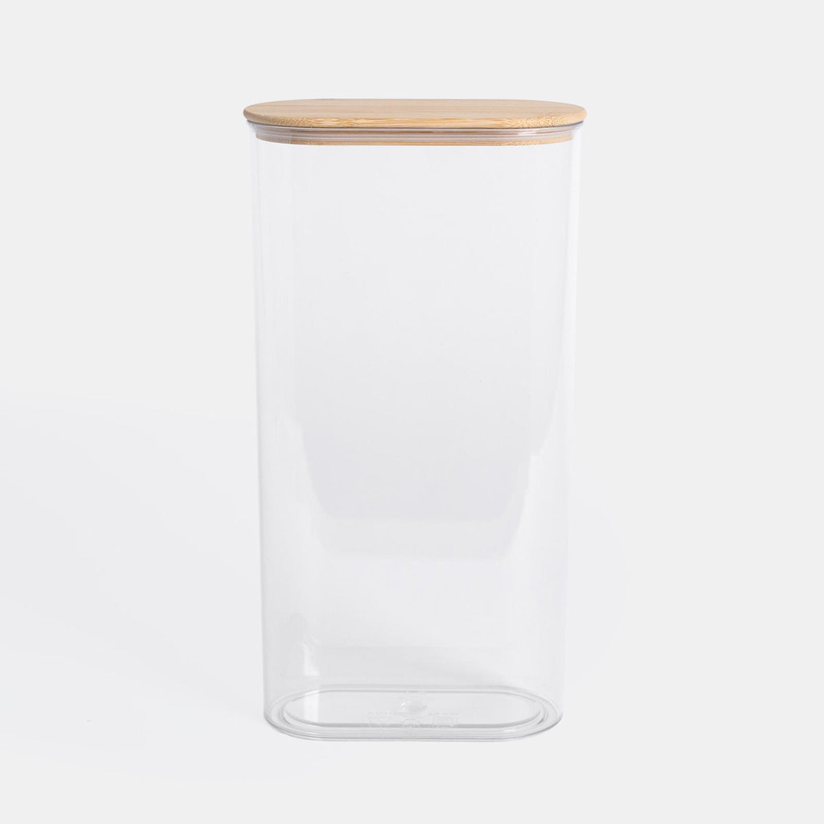 Clear Storage Tub with Lid Pasta Dry Food Container Fresh Durable Plastic Bamboo