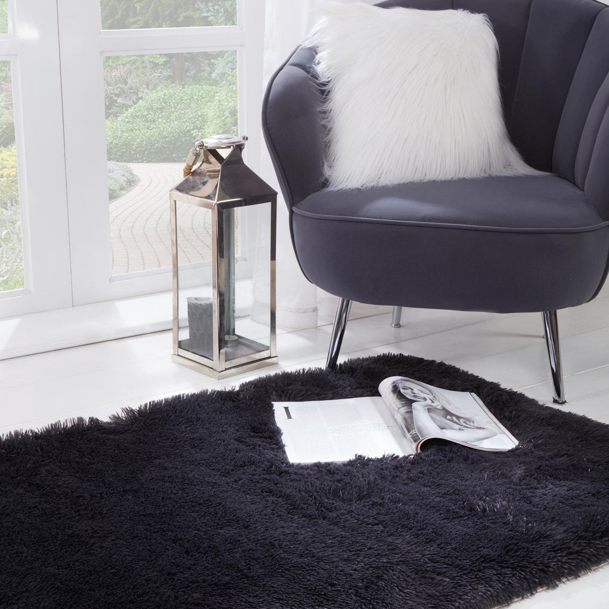OHS Fluffy Rug Anti-Slip/Skid Shaggy Large Bedroom Non-Shed Floor Carpet Mat