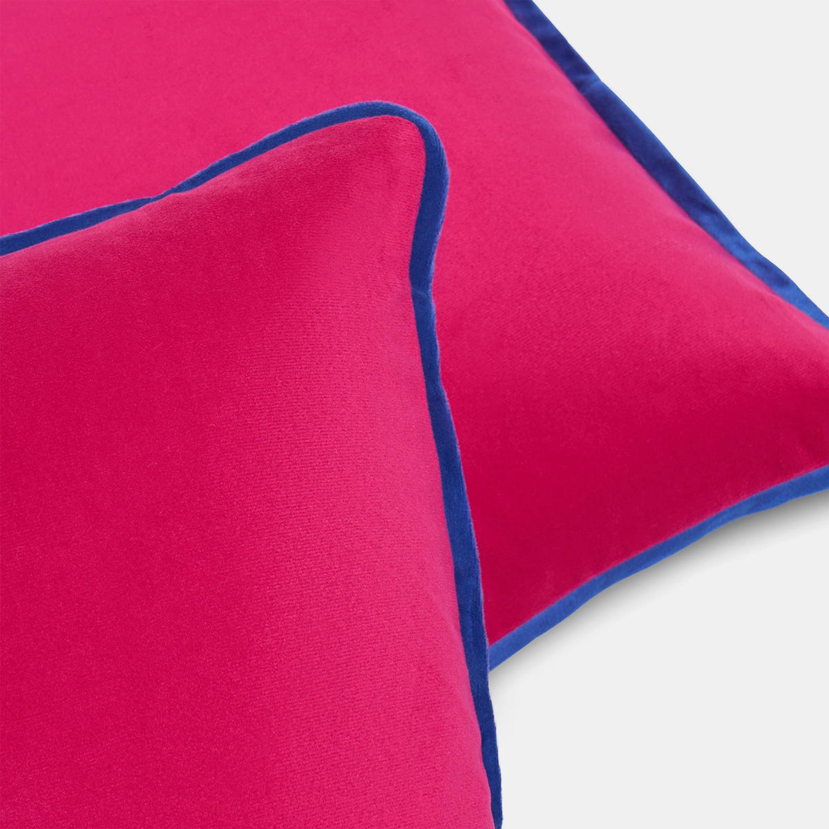 OHS Piped Edge Cushion Covers Matte Velvet Soft Luxury 2/4 Square Pillowcases