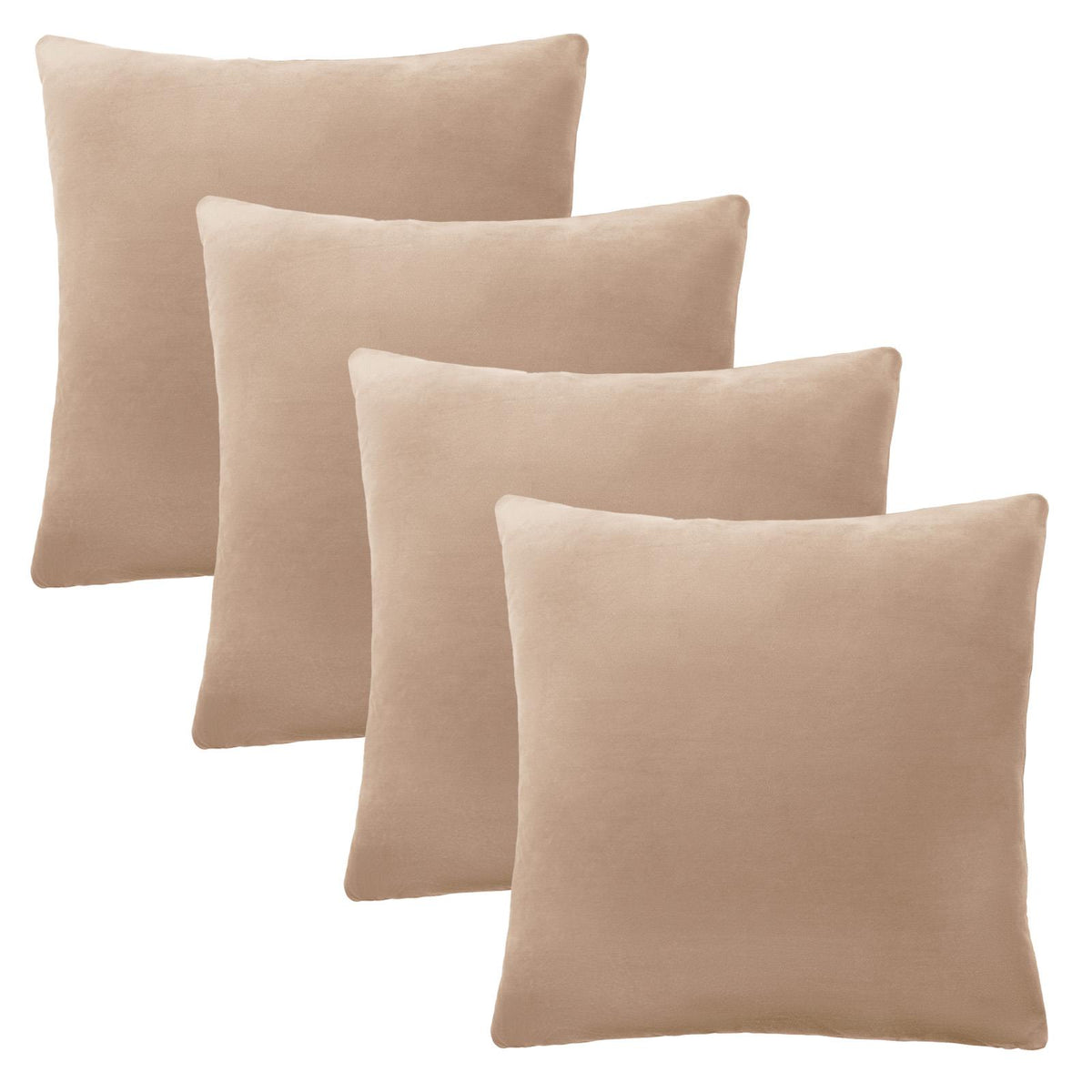 OHS Matte Velvet Cushion Covers Super Soft Luxury Square Pillowcases Multipack