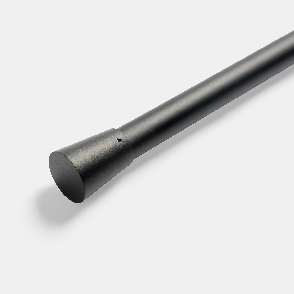OHS 120-200cm Curtain Pole Extendable Metal 28mm Ball Trumpet Twist Finnials