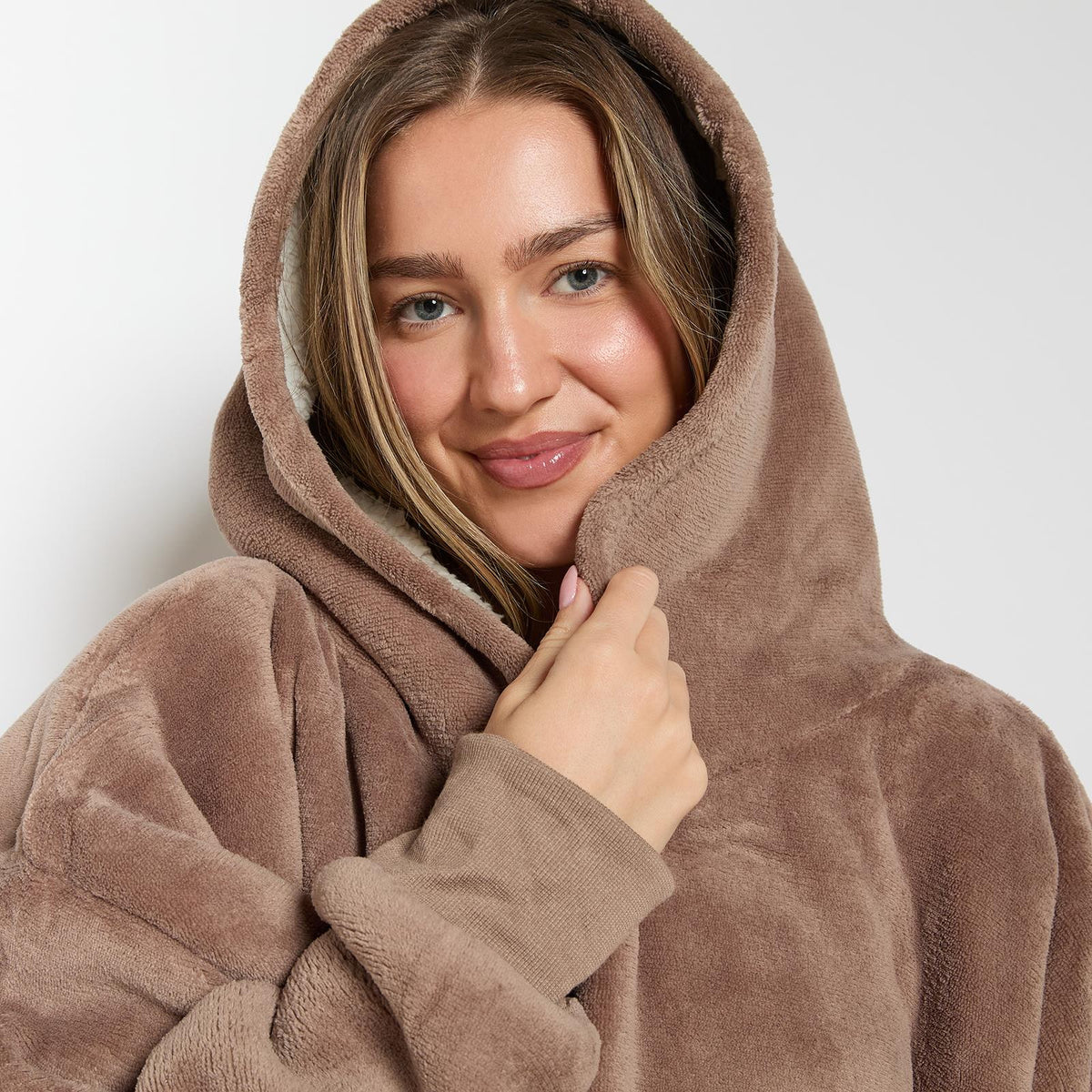 OHS Hoodie Blanket Oversized Ultra Plush Sherpa Giant Big Hooded Sweatshirt