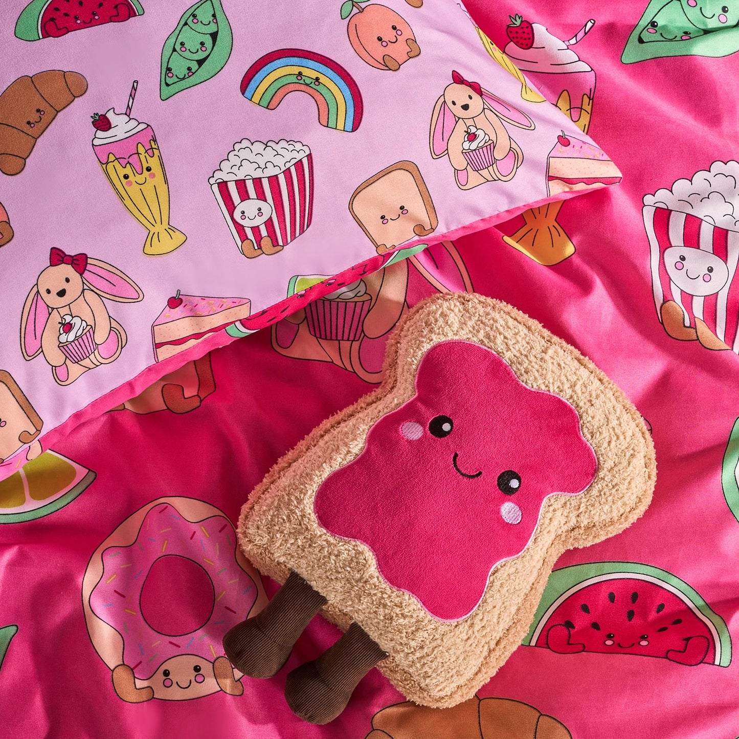 OHS Sweetie Pies Bedding Reversible Kids Duvet Cover Set with Pillowcase