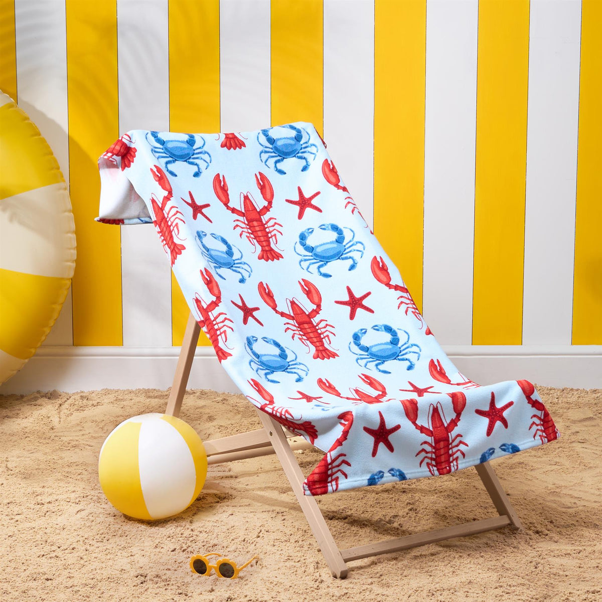 OHS Print Beach Towel Microfibre Quick Dry Bath Holiday Gym Travel Sport