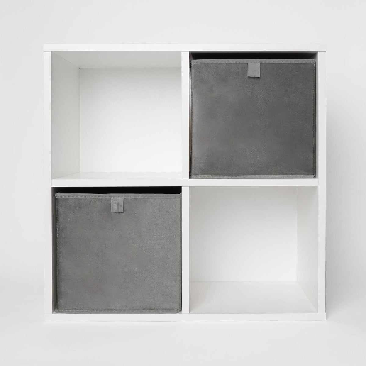 OHS Multi Pack of Matte Velvet Storage Boxes Stylish Foldable Set Square Cube