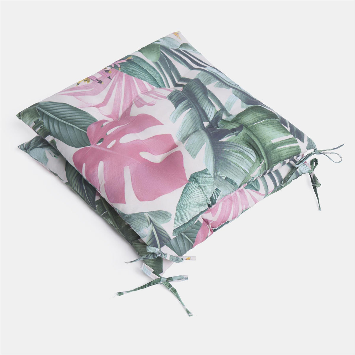 OHS Seat Pads 2 Water Resistant Outdoor Cushions Garden Chair Covers Ties