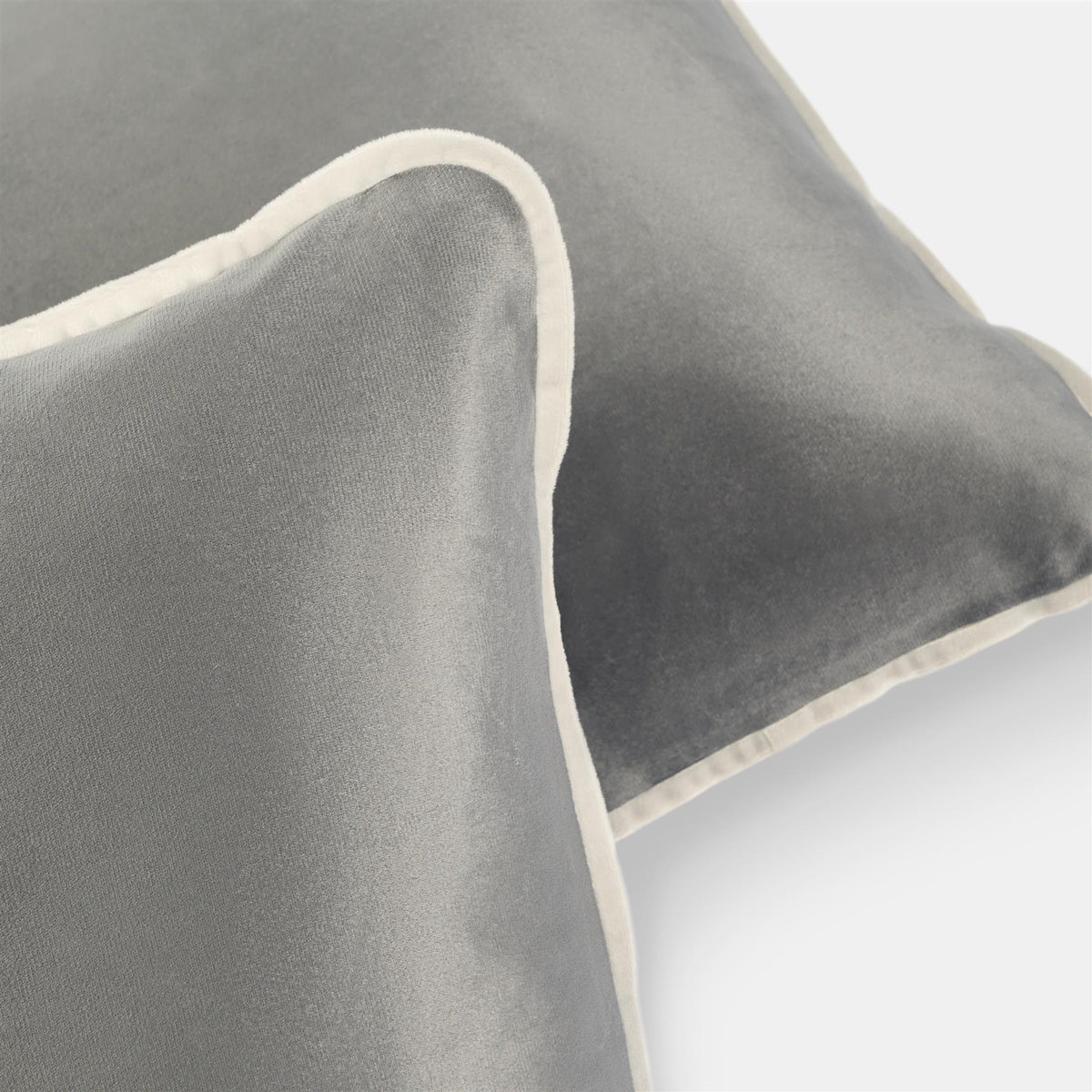 OHS Piped Edge Cushion Covers Matte Velvet Soft Luxury 2/4 Square Pillowcases