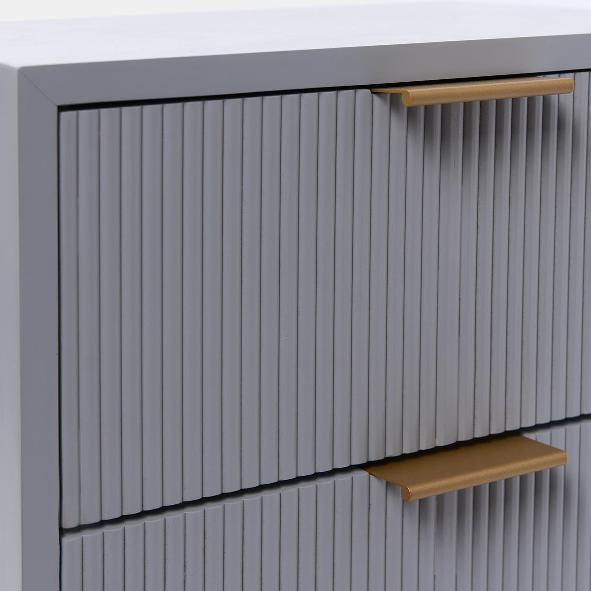 OHS Ribbed Drawer Unit Bedside Table 3/4/5/6 Draw Cabinet Nightstand Sideboard