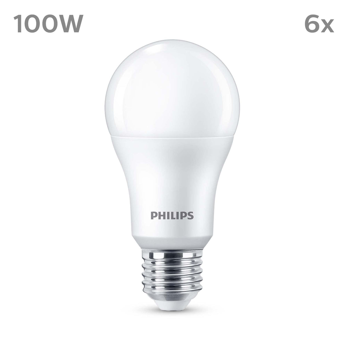 PHILIPS LED Frosted A67 Light Bulb 3 Pack [Warm White 2700K - E27 Edison Screw] 100W, Non Dimmable. for Home Indoor Lighting
