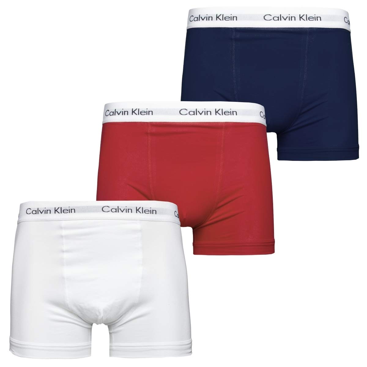 Calvin Klein Men’s 3 Pack Trunks with Logo Waistband