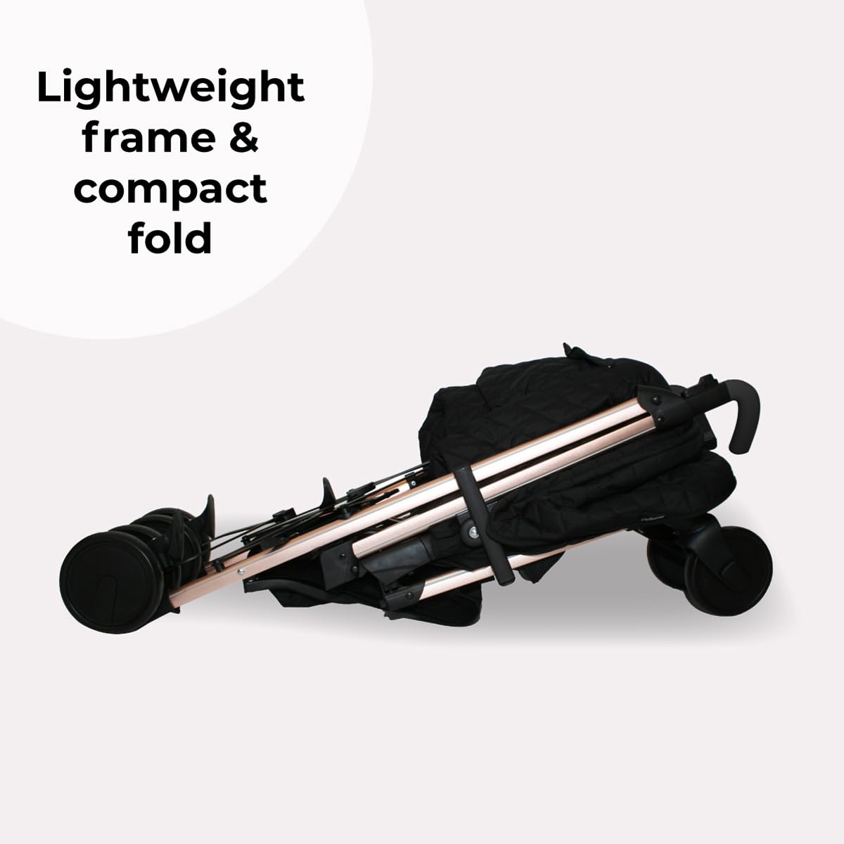 My Babiie MB51 Stroller – from Birth to 4 Years (22kg), Lightweight, Umbrella Fold, Travel Buggy for Toddlers, Pushchair Includes Footmuff, Cup Holder, Rain Cover - Blush Pink
