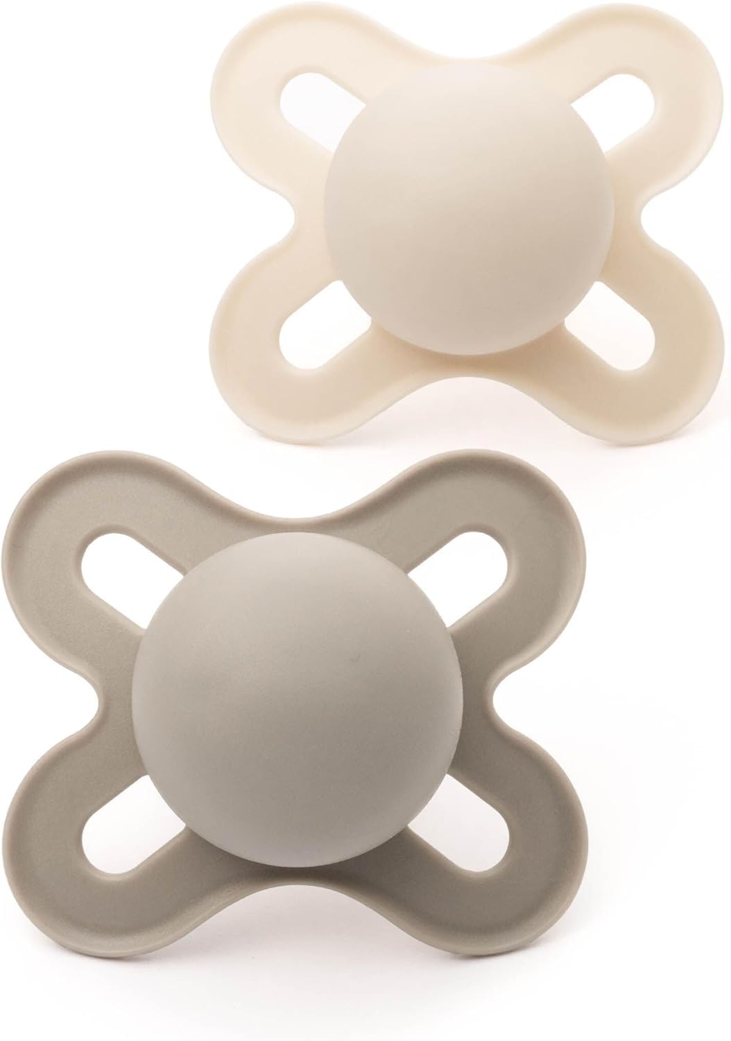 MAM Original Start Dummies, 0-2M, 2 Pack, Orthodontic Design, Cream/Yellow