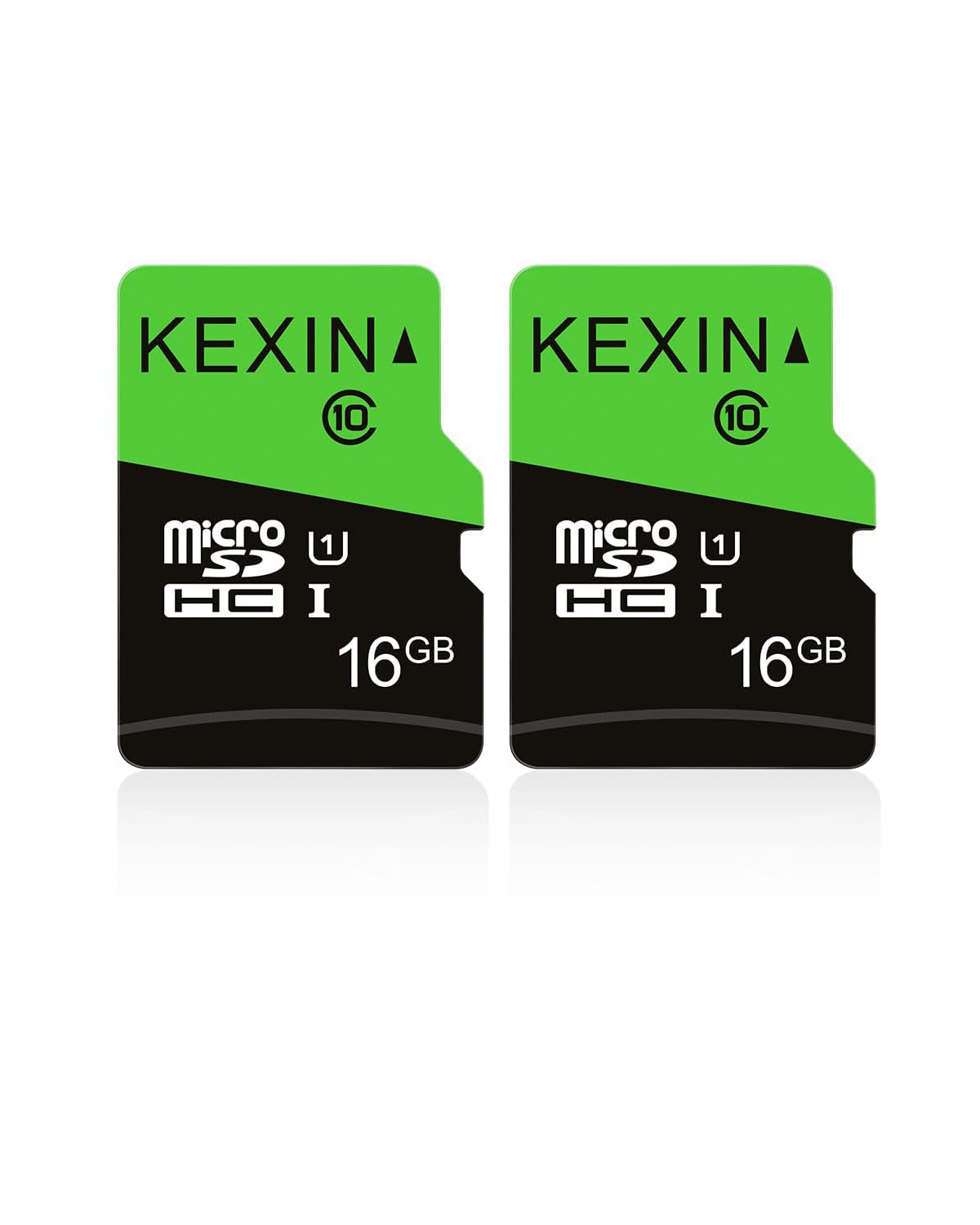 KEXIN Micro SD Card 32GB, MicroSDHC Memory Card UHS-I Up to 80MB/s Read, Class 10 C10 U1 TF Card for Camera, Smartphone, Security System, Drone, Tablet (Black Green)