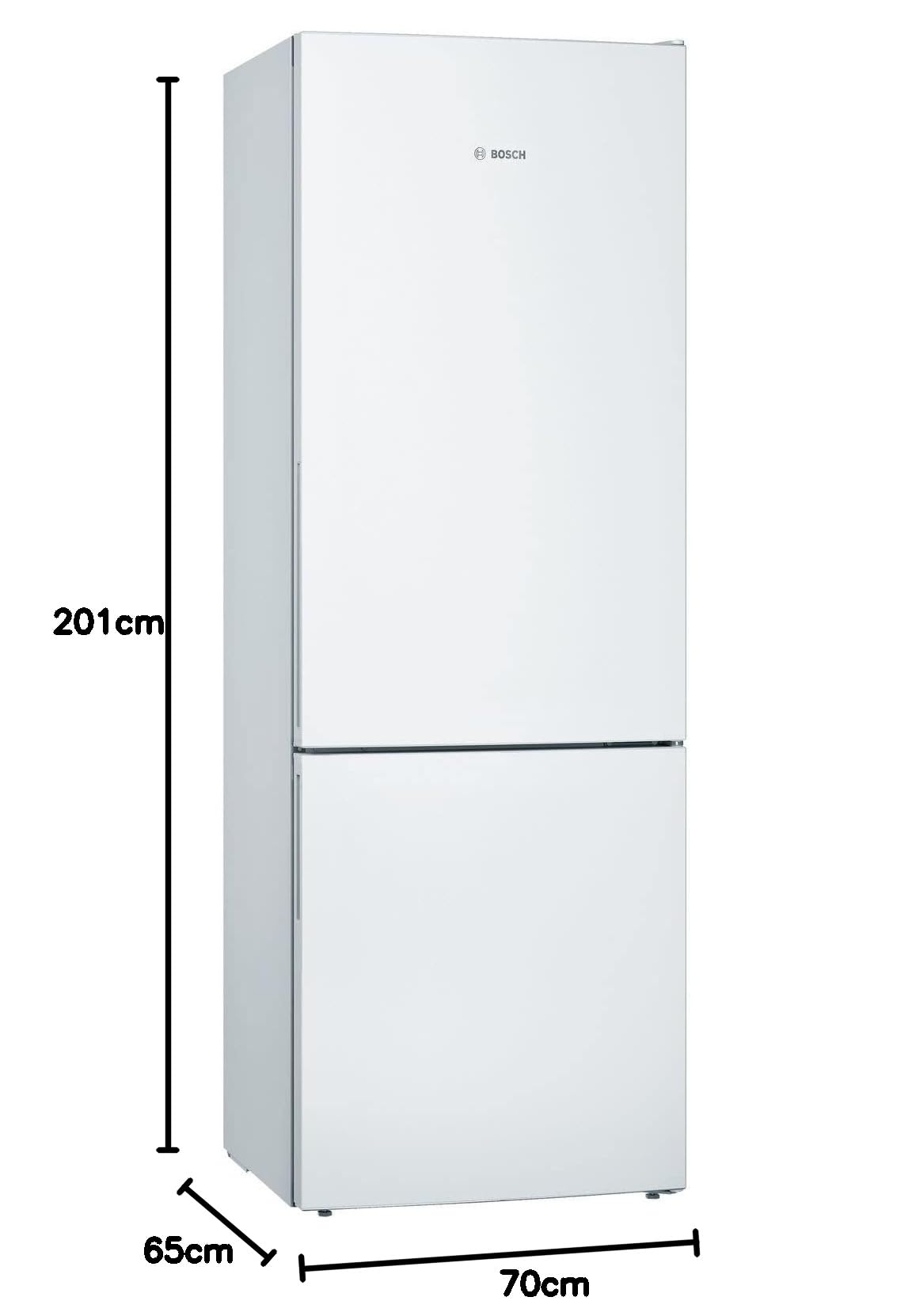 Bosch Series 2 KGN27NLEAG Fridge Freezer, NoFrost, Stainless Steel
