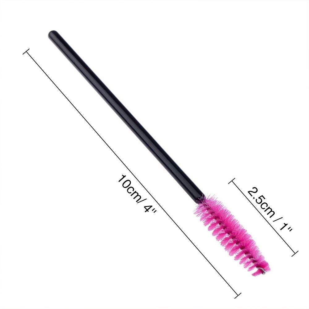 G2PLUS 100 PCS Black Disposable Eyelash Brushes Spoolies: