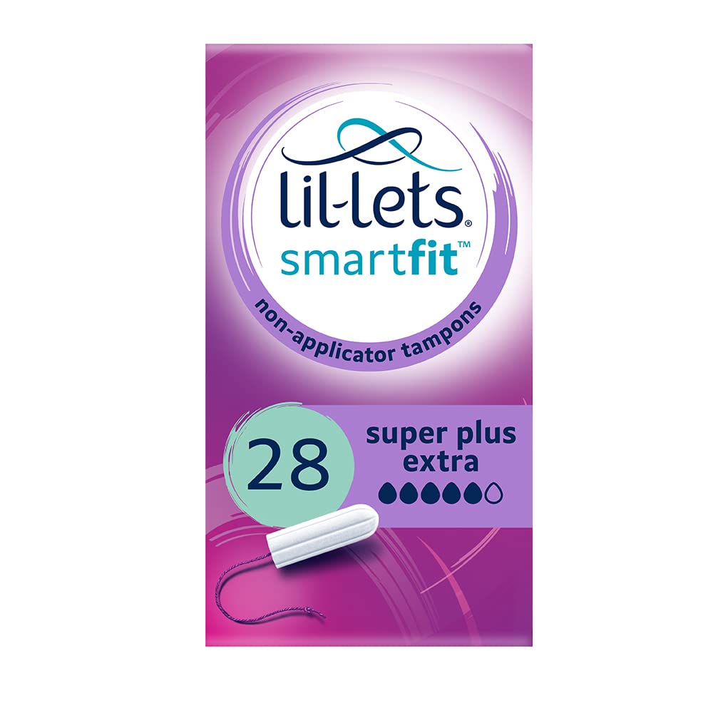 Lil-Lets Non-Applicator Regular Tampons, 32 Count (Pack of 1), For Light to Medium Flow, 2 Droplets, Plant-Based, SmartFit™ Non-App Tampon