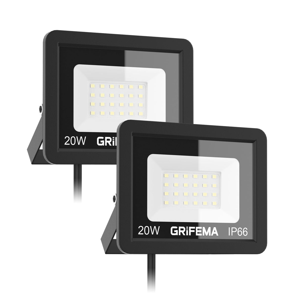 GRIFEMA 20W LED Security Light with Motion Sensor 2200LM 6500K
