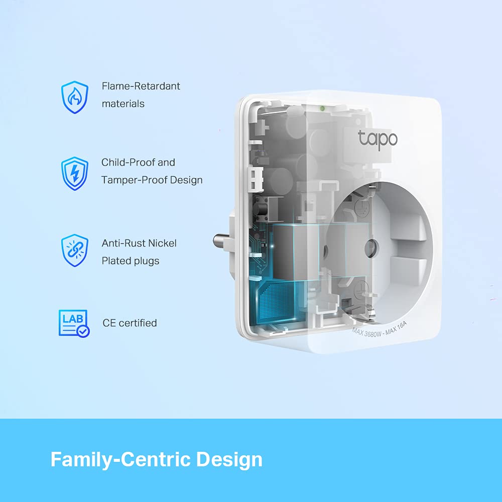 Tapo P100 2-Pack Smart Plug, Wi-Fi, App Remote Control, Voice Control with Alexa & Google, Away Mode, Scheduling & Timer, Device Sharing, Easy Set Up, Multiple Safety Guarantees