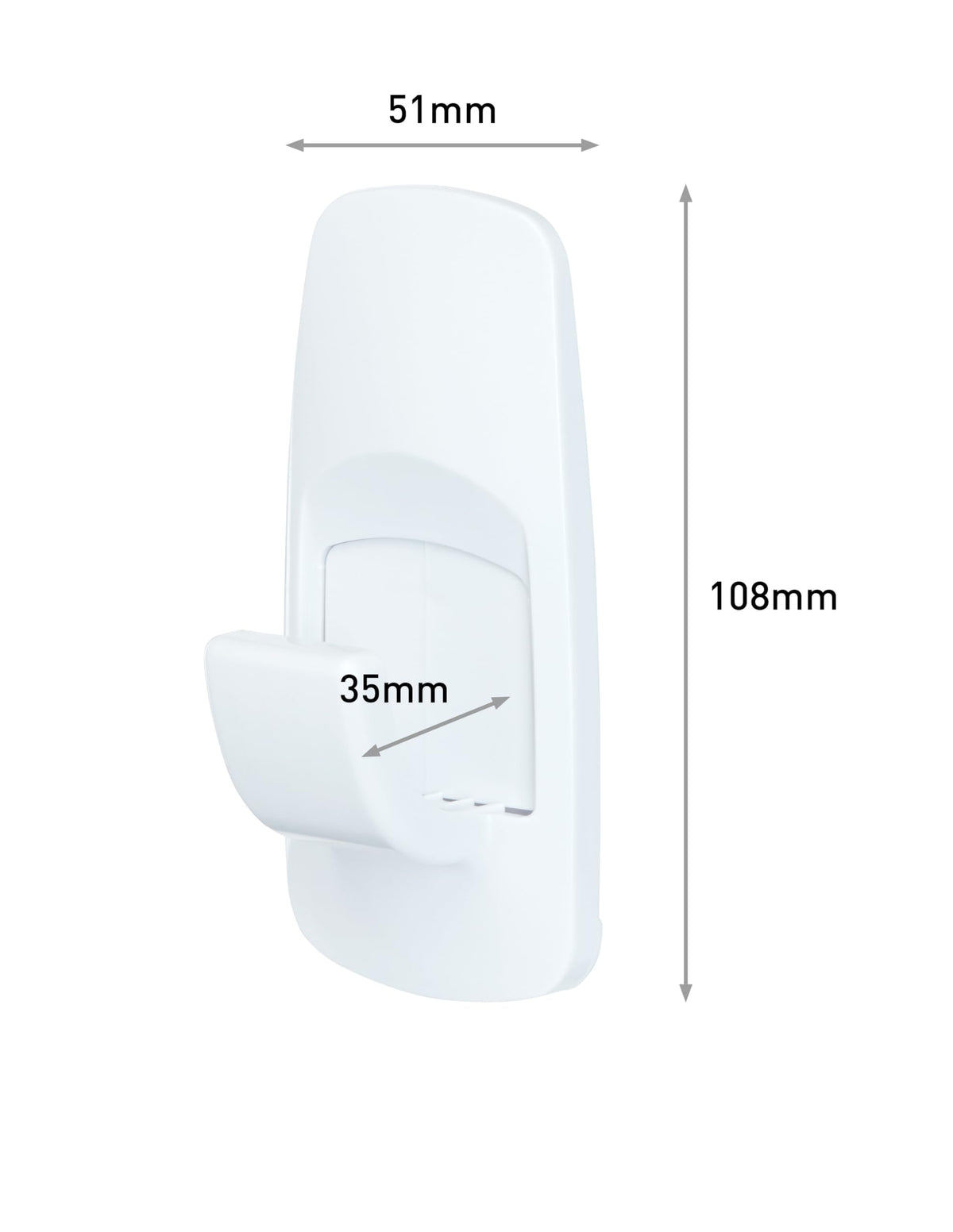 Command Broom Grippers, White, 2 Hooks and 6 Adhesive Strips