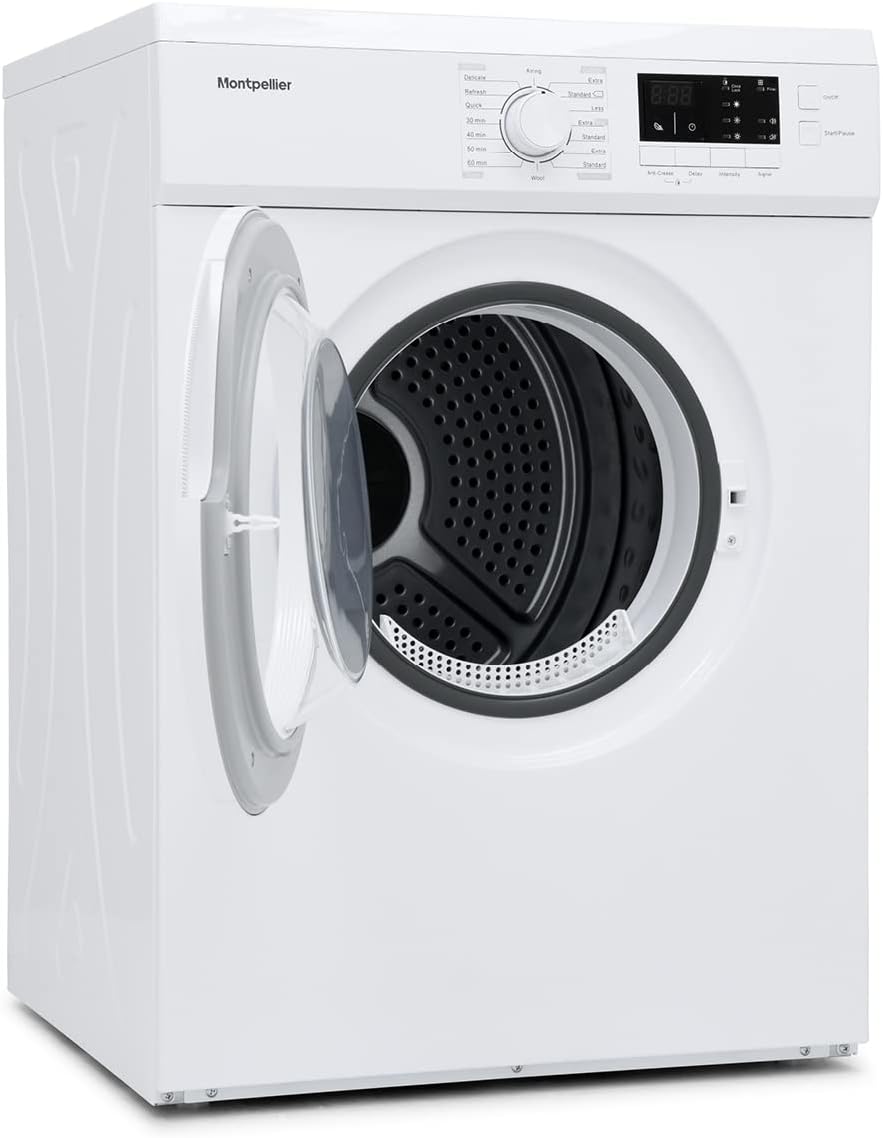 Montpellier MVSD7W Freestanding 7kg Vented Sensor Tumble Dryer - White