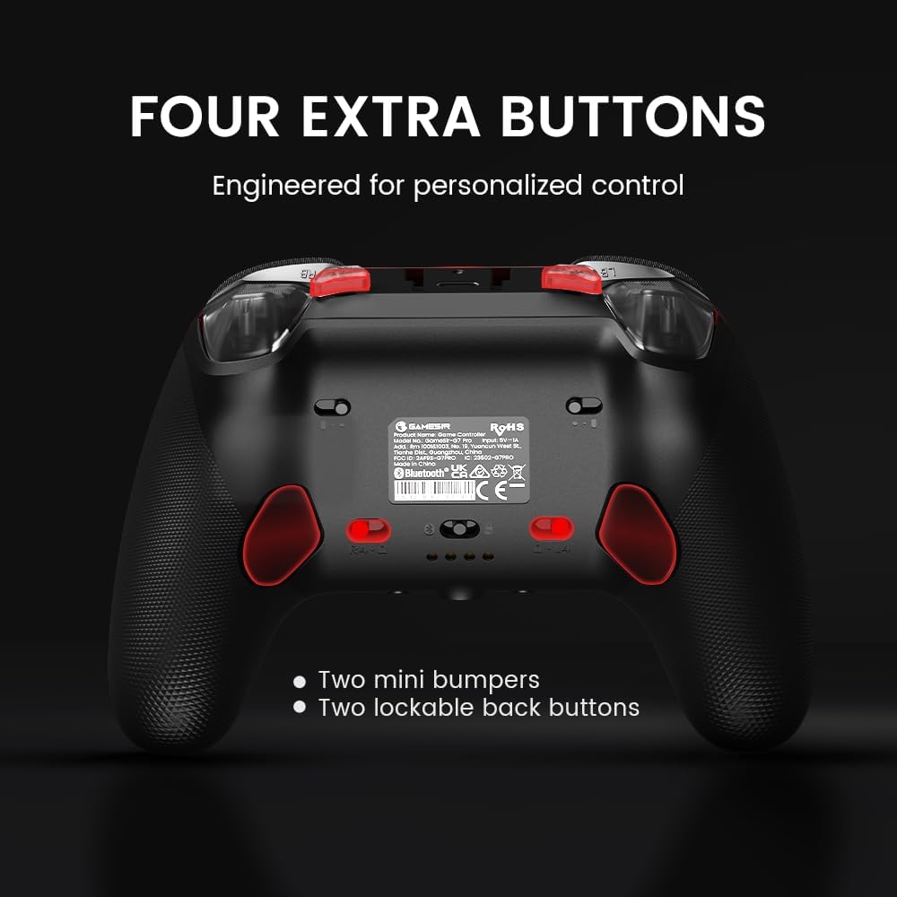 GameSir G7 Pro Wired Controller for Xbox Series X|S, Xbox One, Wireless Gamepad for PC&Android with TMR Sticks, Hall Effect Analog Triggers, 1000Hz Polling Rate, 3.5mm Audio Jack - Black