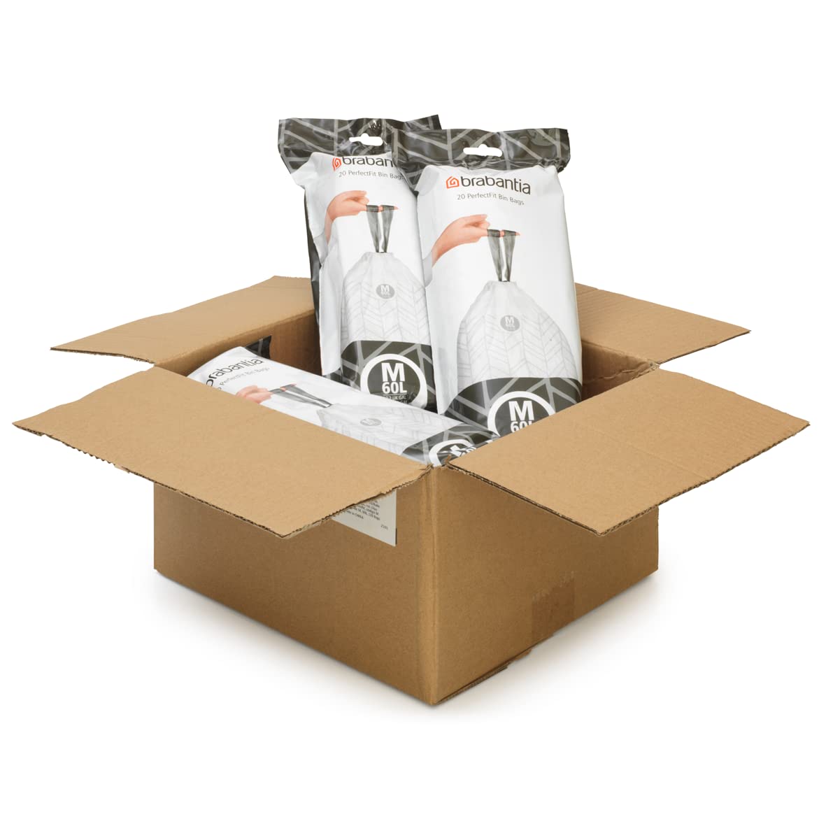 Brabantia Heavy Duty Perfect Fit Bin Liners (5 Packs of 20) 10-12 Litre