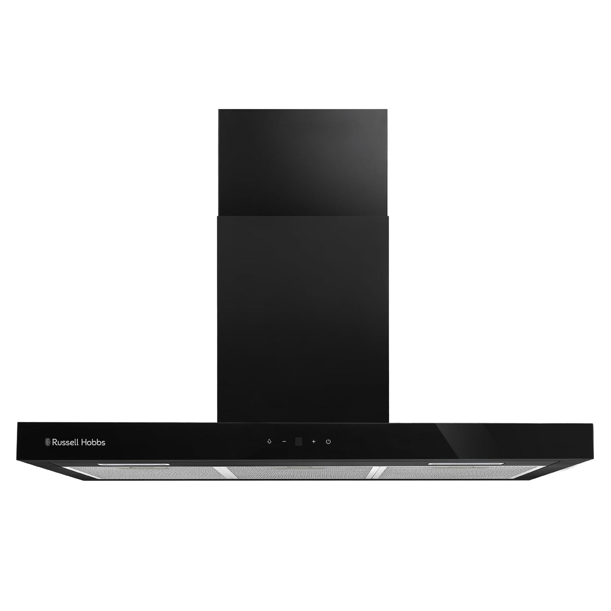 Russell Hobbs 90cm T-Shaped Cooker Hood in Stainless Steel with 3 Speed Settings, 3x Washable Aluminium Filters, Extraction or Recirculation, Boost Function, LED Lights A++ Energy Rating, RHGCH903SS