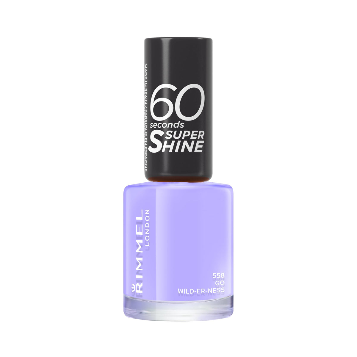 Rimmel 60 Seconds Super Shine Nail Polish, 740 Clear, Quick-Dry Nail Polish, Ultra-Shiny Finish, Easy to Apply, Vibrant Colour, Long-Wearing, Improved Formula, Vegan, 8ml