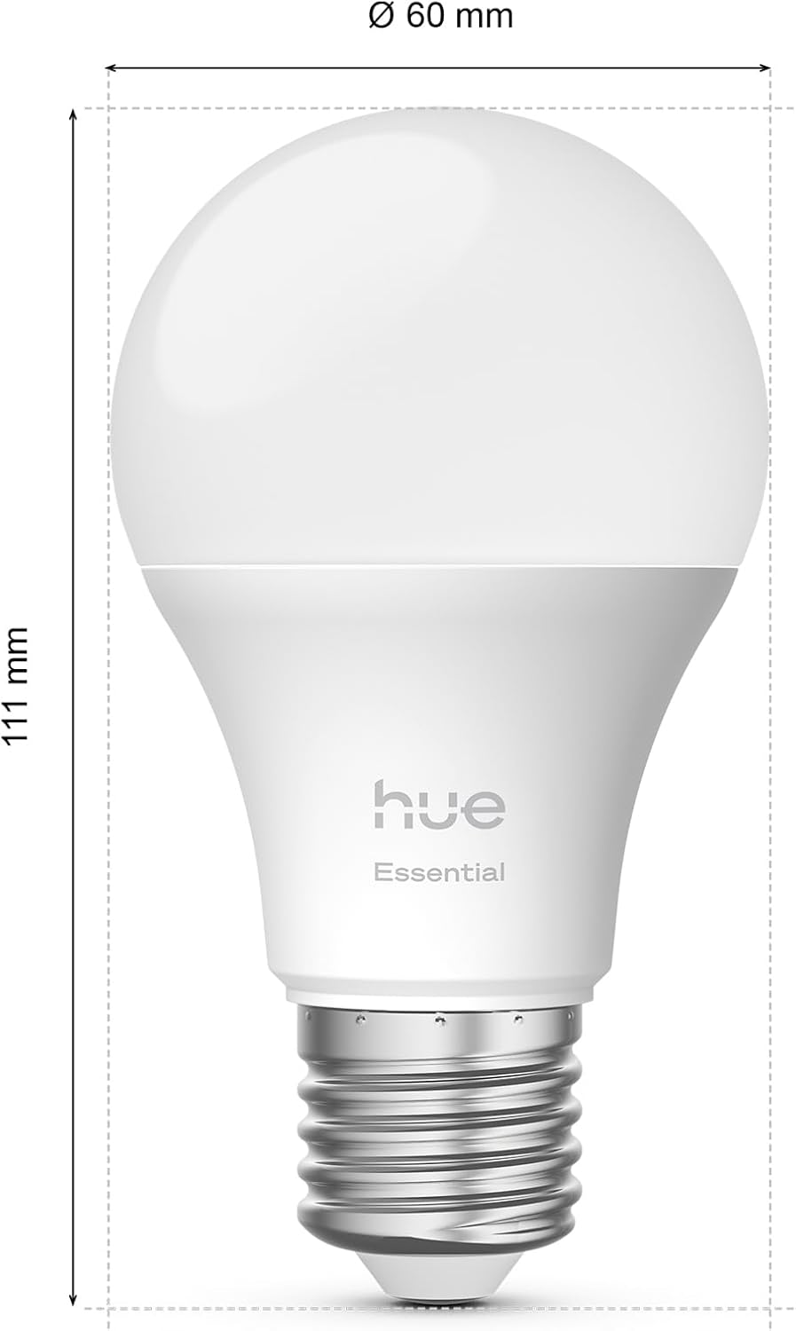 Philips Hue Essential Smart A60 LED Bulb, E27, B22 Bulb, 1 Pack