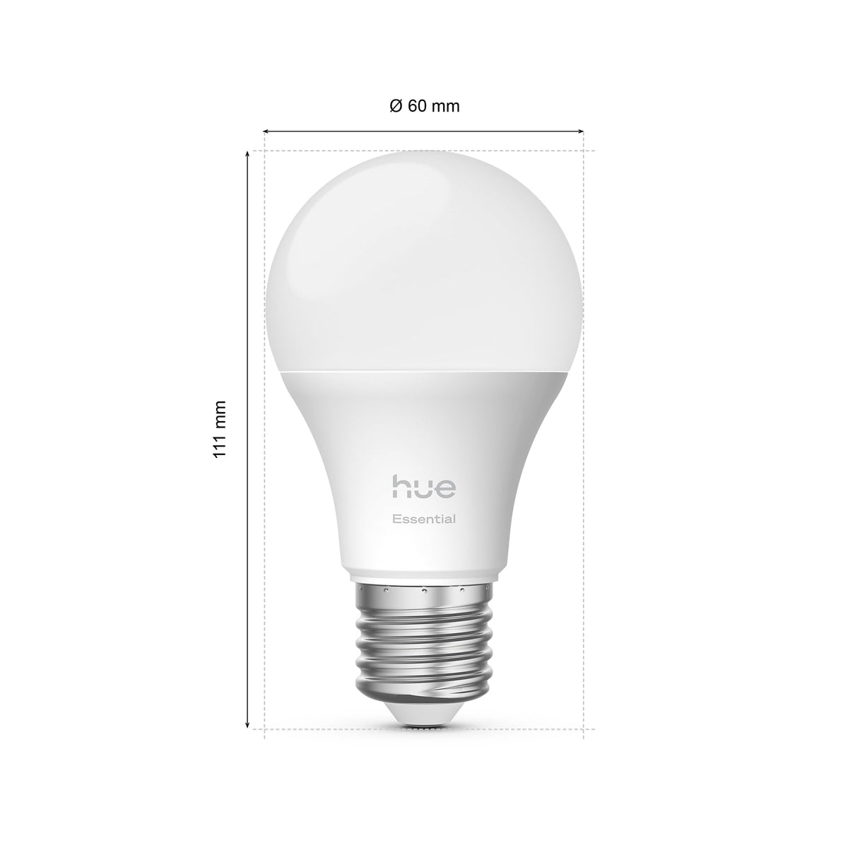 Philips Hue Essential Smart A60 LED Bulb, E27, B22 Bulb, 1 Pack