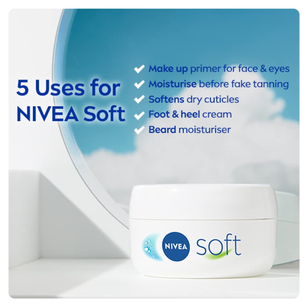NIVEA Soft Moisturising Cream for Face, Body and Hands, 500 ml