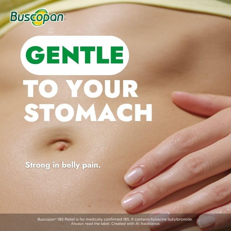 Buscopan, Targeted Belly Pain Relief, Starts to Work in 15 mins, 40 Tablets