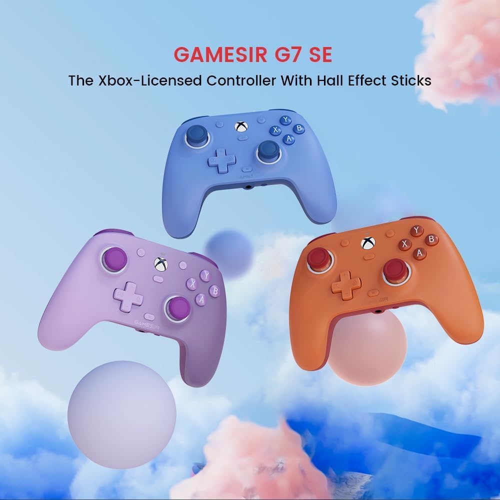 GameSir G7 SE Wired Controller for Xbox Series X|S, Xbox One & Windows 10/11, Plug and Play Gaming Gamepad with Hall Effect Joysticks/Hall Trigger, 3.5mm Audio Jack