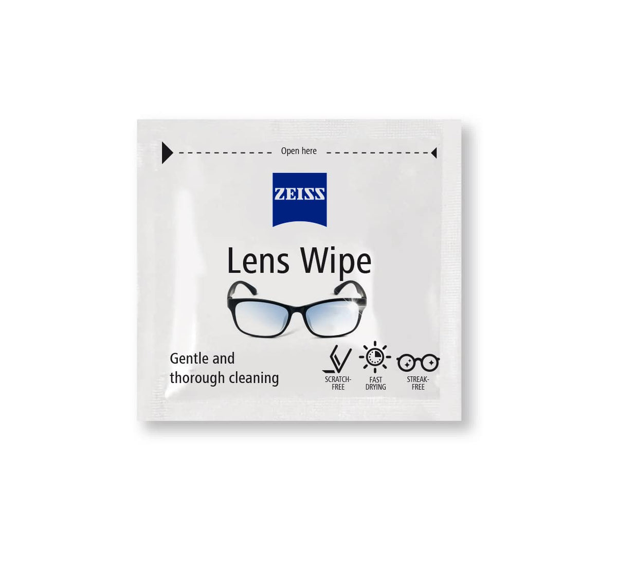 ZEISS Sunglasses Wipes, Removes Fingerprints, Suncream, Dirt, Dust & Oil. Individually Packed Pre-Moistened Wipes Perfect to use at Home or On-The-Go. Fast-Drying and Portable. 8 Packs x 10 Wipes