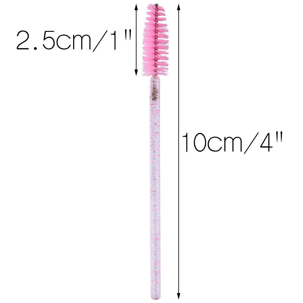 G2PLUS 100 PCS Black Disposable Eyelash Brushes Spoolies: