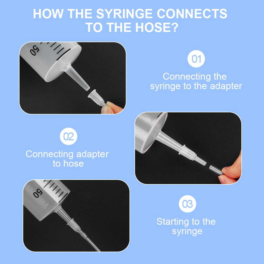 OFFCUP Plastic Syringes, 3pcs 20ML No Needle Syringe Individually Packaged