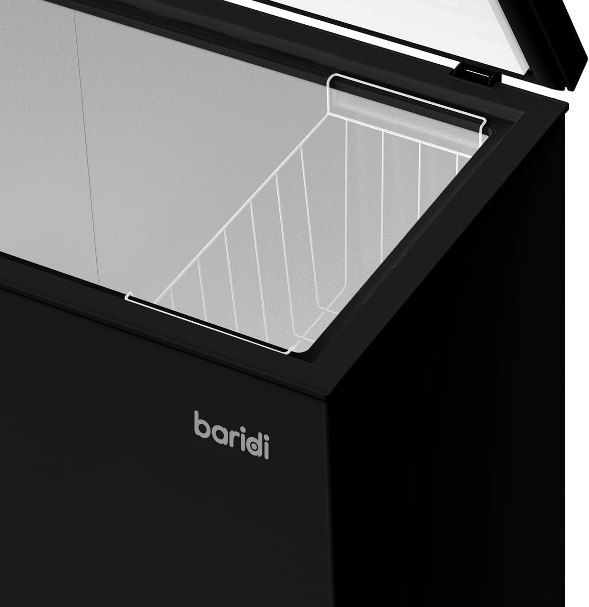 Baridi 299L Freestanding Chest Freezer with Adjustable Thermostat, Black - DH261