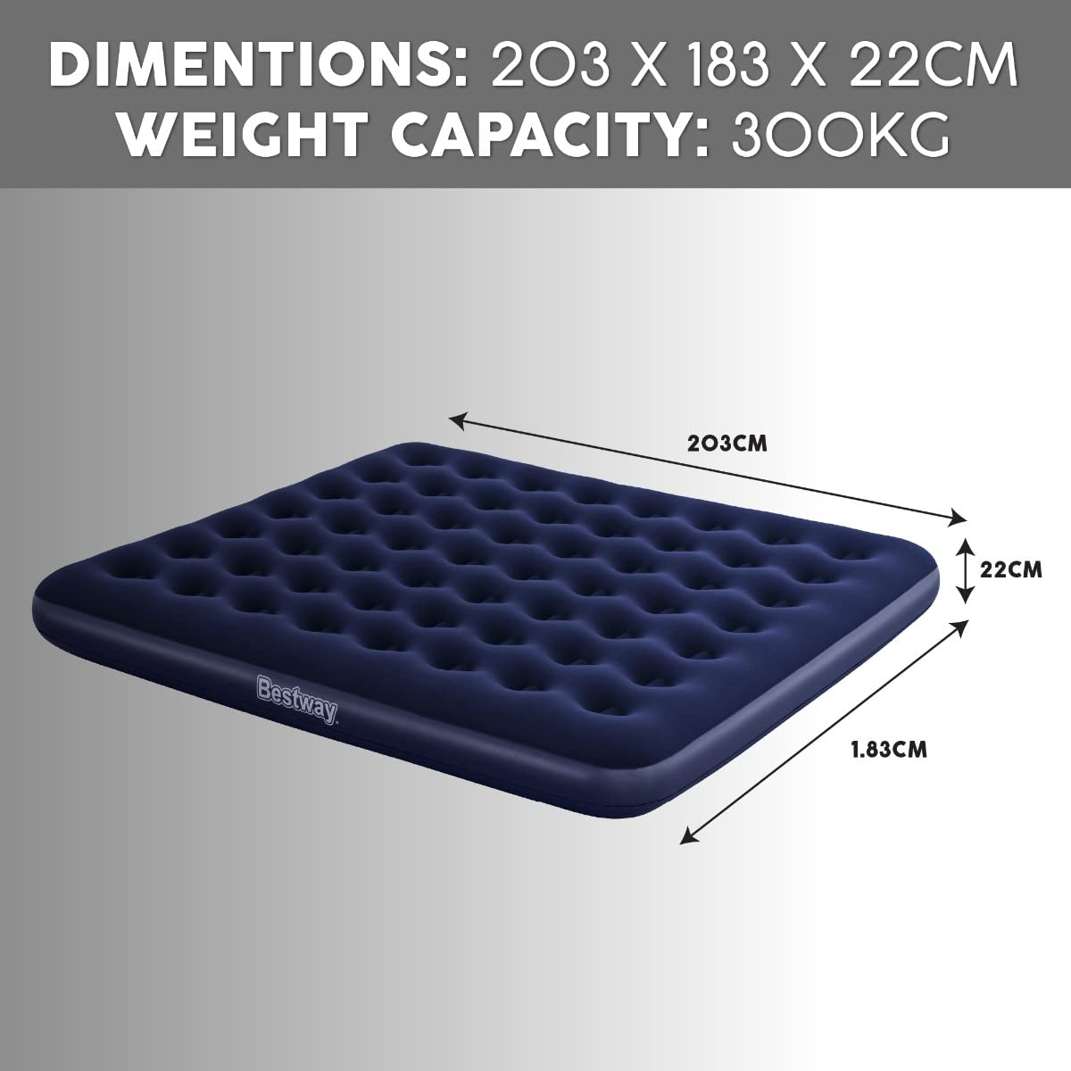 Bestway Single Flocked Airbed for Camping