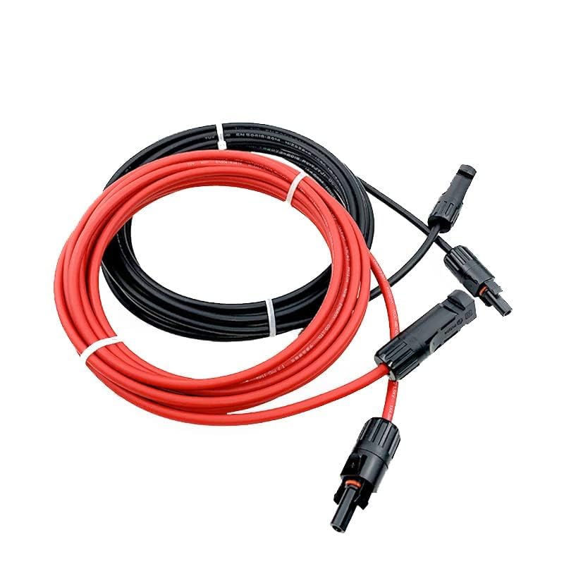 Solar Panel Extension Cable -1M/2M/3M/5M/10M/20M/30M 10AWG(6mm²/4mm²)，Harness Wiring Wire Adapter with Connector，Tinned Copper Electrical Wire Cable- Red+Black (4mm²3M)