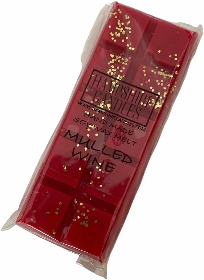 Mulled Wine Christmas Wax Melts | Highly Scented | Soy Wax, Cruelty & Vegan Free | Handmade (Approx. 50g) (2 Bars)