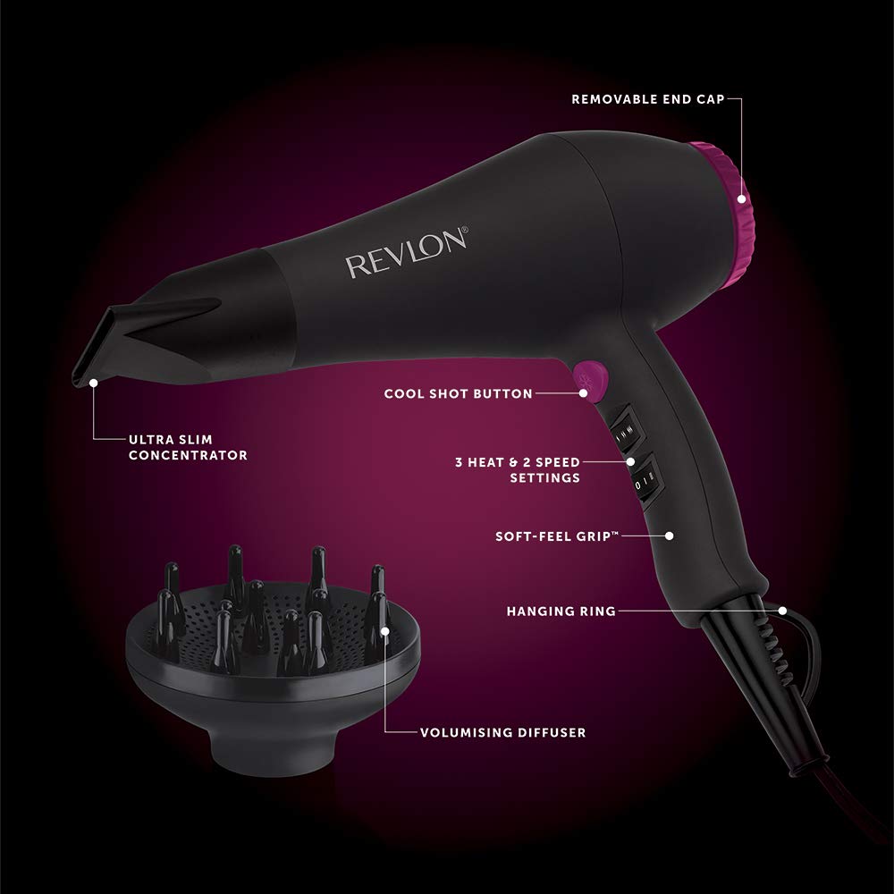 Revlon RVDR5823 Fast and Light Hair Dryer, 2000W