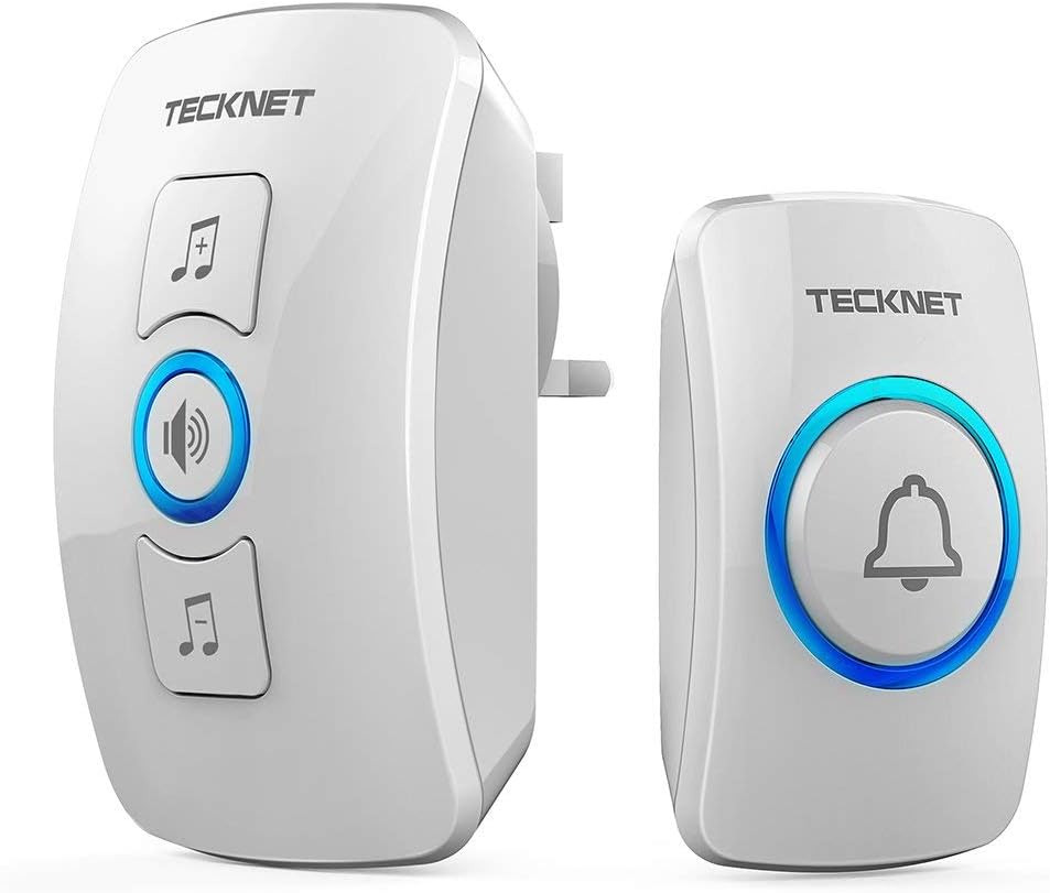 TECKNET Wireless Doorbell, Wall Plug-in Door Bells Wireless Cordless