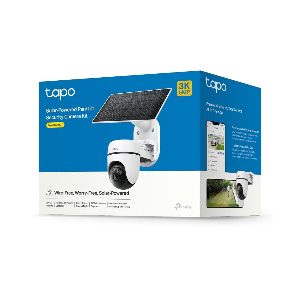 Tapo TC90 KIT 2K 3MP Solar Pan/Tilt Outdoor Security Camera Wireless