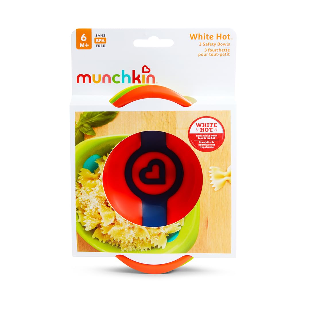 Munchkin White Hot Toddler & Baby Spoons| Baby Weaning Spoons Set with Colour Changing Heat Alert| Dishwasher Safe Plastic Cutlery| BPA Free| Baby Feeding Spoons & Dessert Spoons for Babies | 4 Pack