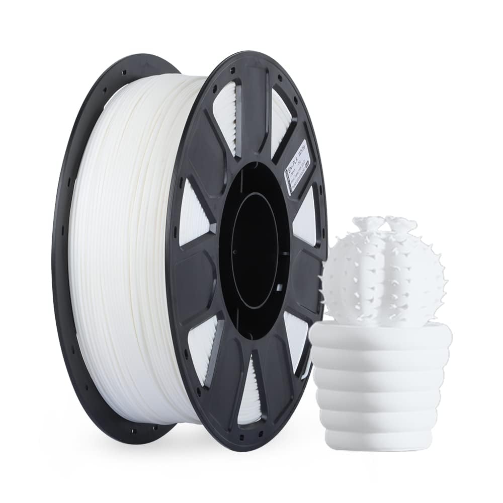 Creality Ender PLA 3D Printer Filament 1.75mm, 4 Packs 1KG Spool(2.2lbs), Dimensional Accuracy +/-0.03mm, No Clogging & Bubbles, Fits for Most FDM 3D Printers (White*4KG)