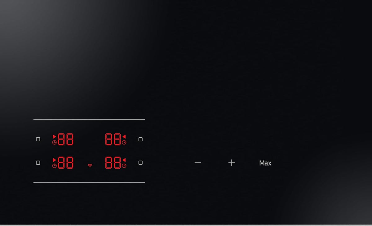 Samsung Ceramic Hob with 4 Cooking Zones, With Touch Control, Colour: Black, Material: Glass, C61R2AEE