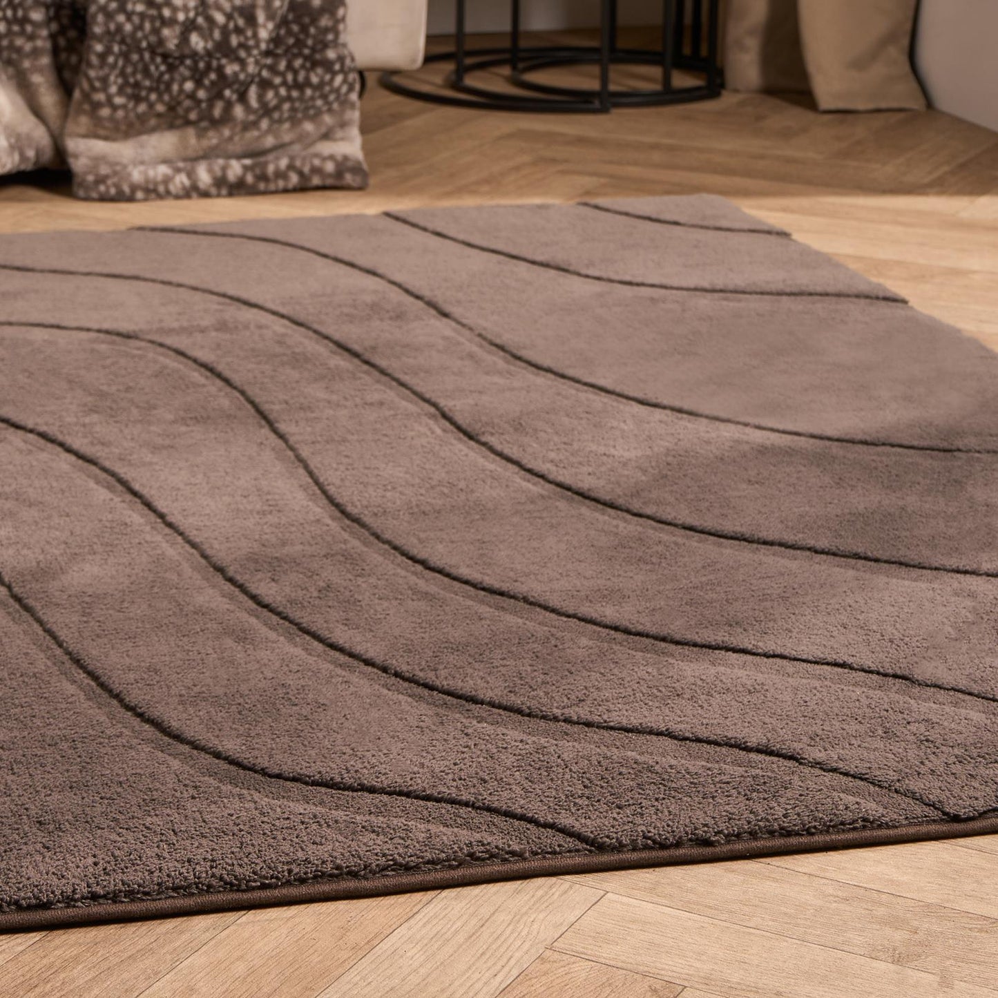 OHS Tufted Contour Rug Non Slip Soft Modern Carpet Living Room Bedroom
