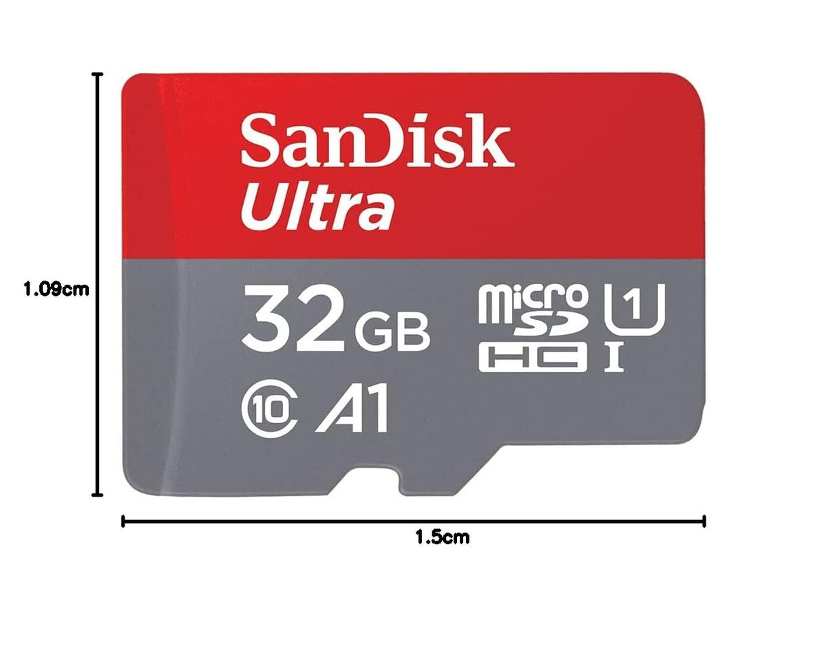 SanDisk 128 GB Ultra microSDXC cards (2-pack) + SD adapter up to 120 MB/s with A1 App Performance UHS-I Class 10 U1 (Pack of 2)