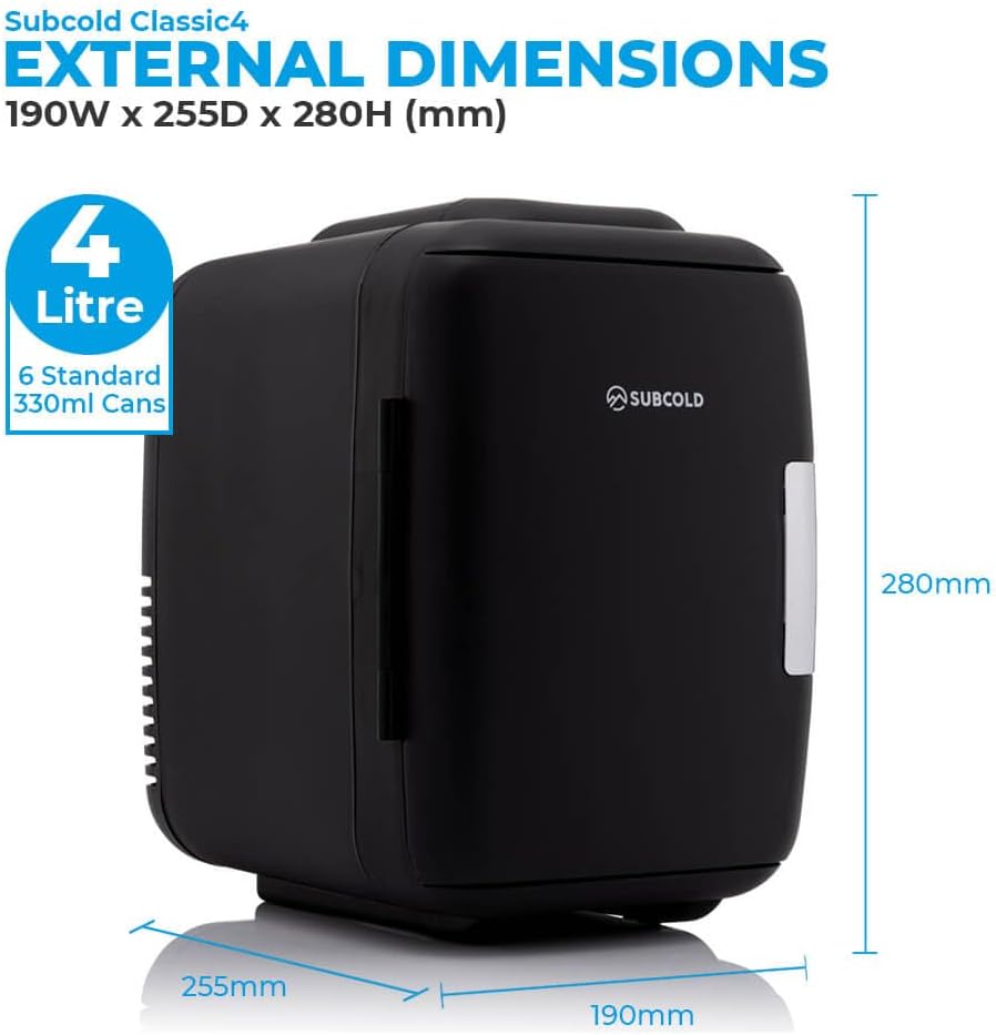 Subcold Classic4 Mini Fridge | 4L | Cooler & Warmer | AC & USB